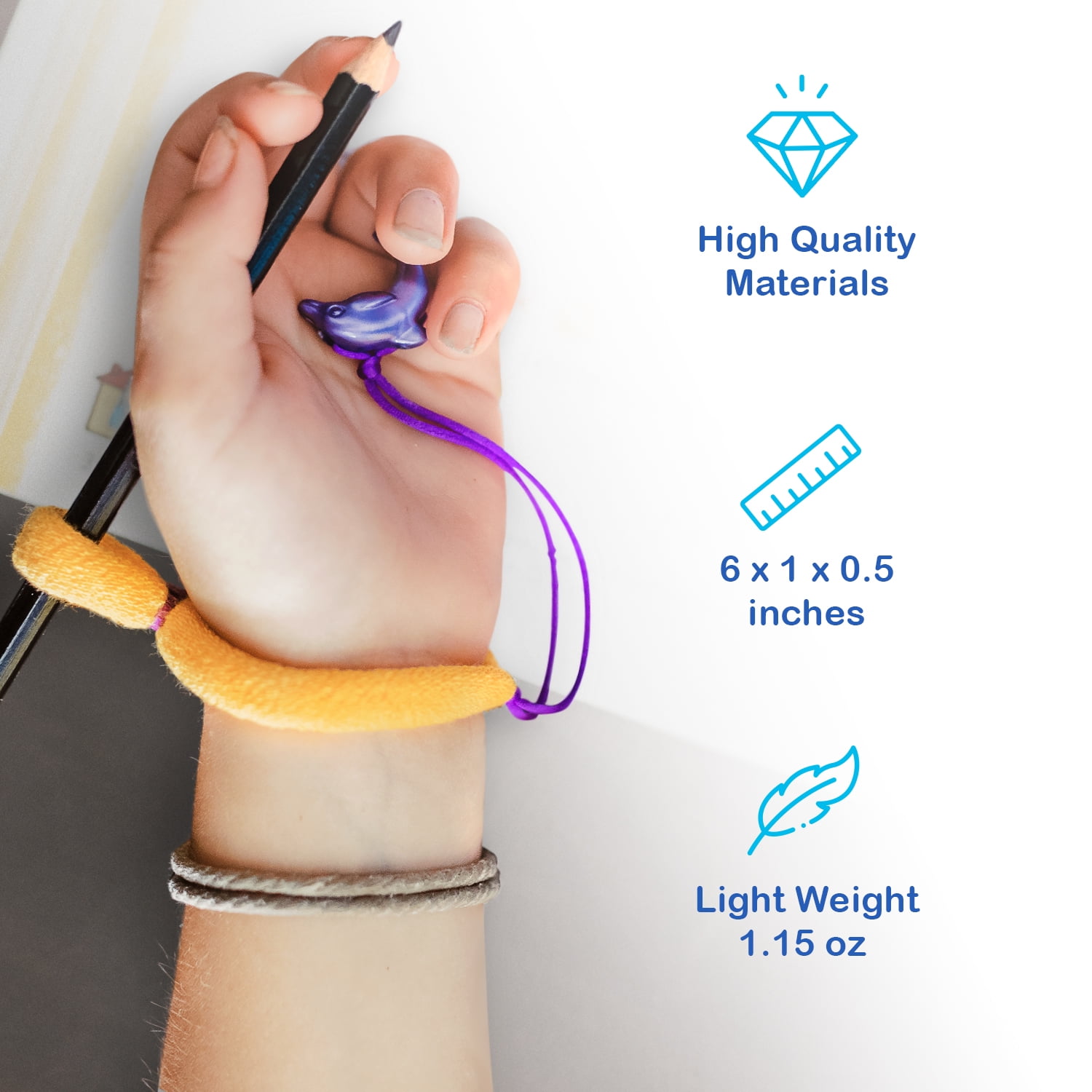 The Original OT Invented & Patented HandiWriter, Hand Made in The USA, Handwriting Aid for a Proper Tripod Grip, Finger Position & Better Penmanship. Great for Kindergarten Age & Up (4 Pack)
