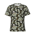 thumbnail image 4 of Vsdgher Skull with Dollar Print Men's Dry Fit Mesh Athletic Shirts Moisture Wicking Tennis T-Shirt Tops, 4 of 9