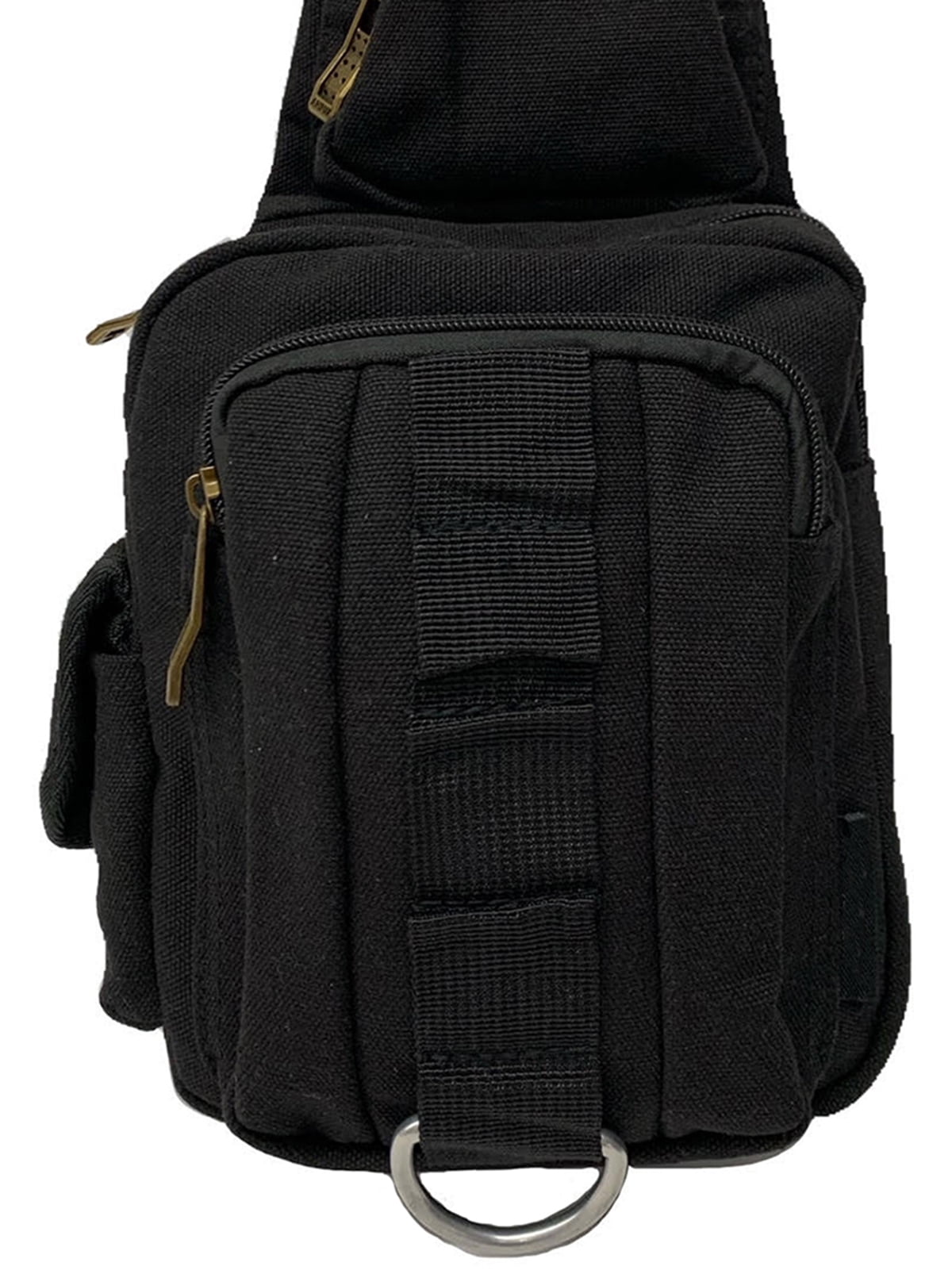 Gravity Trading Front Strap Crossbody Adjustable Sling Bag - Black