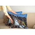 thumbnail image 2 of Ambesonne East Throw Pillow Cover 2 Pack, Pongour Waterfall Exotic, 18", White Blue, 2 of 7