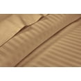 thumbnail image 4 of 4 Piece Bed Sheet Set – 1 Flat Sheet, 1 Fitted Sheet 18" Deep Pocket and 2 Pillowcases – 100% Egyptian Cotton & 500 TC, Bed Sheet Set For Bedroom – Extra Soft - Taupe Stripe,Full Size., 4 of 6