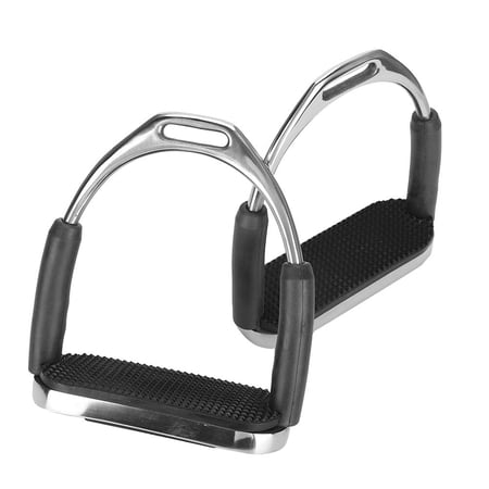 XE Stainless Steel Horse Riding Stirrups - 4.25 Inch Flexible Stirrups