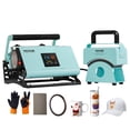 thumbnail image 1 of 2-in-1 Heat Press for Cups and Caps, Sublimation Machine for 7.5-8.5 cm Mugs, Temperature and Time Control, Press for Printing on Cups and Hats, Green, 1 of 5