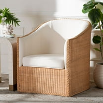 bali & pari Tessa Boho Arm Chair, Light Honey