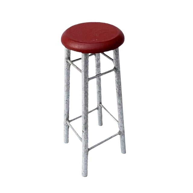 Silla de barra de madera para casa de muñecas, modelo de Mini muebles 1/12, juguete para juego de imitación de madera clásico para casa de muñecas a