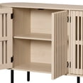 thumbnail image 6 of WAMPAT Fluted TV Stand for 75 Inch TV, Modern Entertainment Center with Storage, Wooden Media Console with Pop-up Doors for Livingroom, Bedroom, Natural, 6 of 6