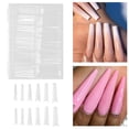 thumbnail image 4 of Artificial Nail Tips, Extra Long ABS  Nail Tips  For DIY Nail Salon Home Use Transparent,Natural, 4 of 8