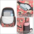 thumbnail image 4 of Pug and Hearts Pink Pattern 17" School Backpacks for Teens,Waterproof Oxford Fabric,S-Shape Padded Straps for School,Travel,Hiking,Camping, 4 of 6