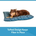 thumbnail image 5 of Vibrant Life Medium Tufted Plush Dog Bed, Blue Lattice, 5 of 7
