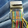 thumbnail image 3 of Weaving Loom Darning Type Weave Tool 14 Hooks Convenient Small Weaving Loom Kit for Beginners, 3 of 7