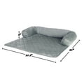 thumbnail image 7 of PETMAKER 30x30.5 Water-Resistant Pet Couch Cover with Foam Bolster (Gray), 7 of 7