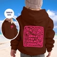 thumbnail image 2 of OOOUM Toddler Kids Tropical Graphic Hoodies Drawstring Hood Soft Pullover Solid Color Vacation Casual Sweatshirt Coffee 10-11 Years, 2 of 7
