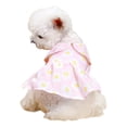 thumbnail image 2 of CBFFDC Robe pour Chat Costume pour Animal de Compagnie Col à Revers Texture Douce Imprimé Floral Tenue de Princesse pour Chien, 2 of 7