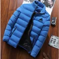 thumbnail image 5 of 2024 Otoño Invierno nueva alta calidad de los hombres casual simplicidad moda rompevientos chaqueta cálida cuello alto abrigo delgado con cremallera, 5 of 5