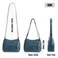 thumbnail image 5 of BadPiggies Crossbody Bag for Women Pocketbooks Soft PU Leather Purses and Handbags Multi Pocket Shoulder Bags - Blue, 5 of 9