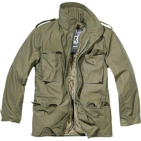 Big & Tall Brandit M65 Classic Field Jacket (Olive / Army Green 3XL) - Outdoors Military Quilted Lined Jacket