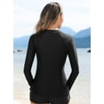thumbnail image 5 of Asoul Rash Guard for Women, UPF 50+ Long Sleeve Zip Front UV Sun Protection Jacket Swim Shirt for Women Swimwear, 5 of 6