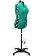 thumbnail image 4 of GEX 13 Dials Female Fabric Adjustable Mannequin Dress Form for Sewing, Mannequin Body Torso with Stand, Up to 70" Shoulder Height Green (Large), 4 of 7