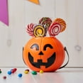 thumbnail image 7 of PYPESEEWY Clearance Home Storage Halloween Pumpkin Shape Funny and Tricky Children'S Portable Candy Bucket 4Pc, 7 of 7