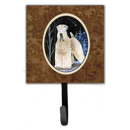Caroline's Treasures Starry Night Wheaten Soft Coated Terrier Leash Holder and Key Hook