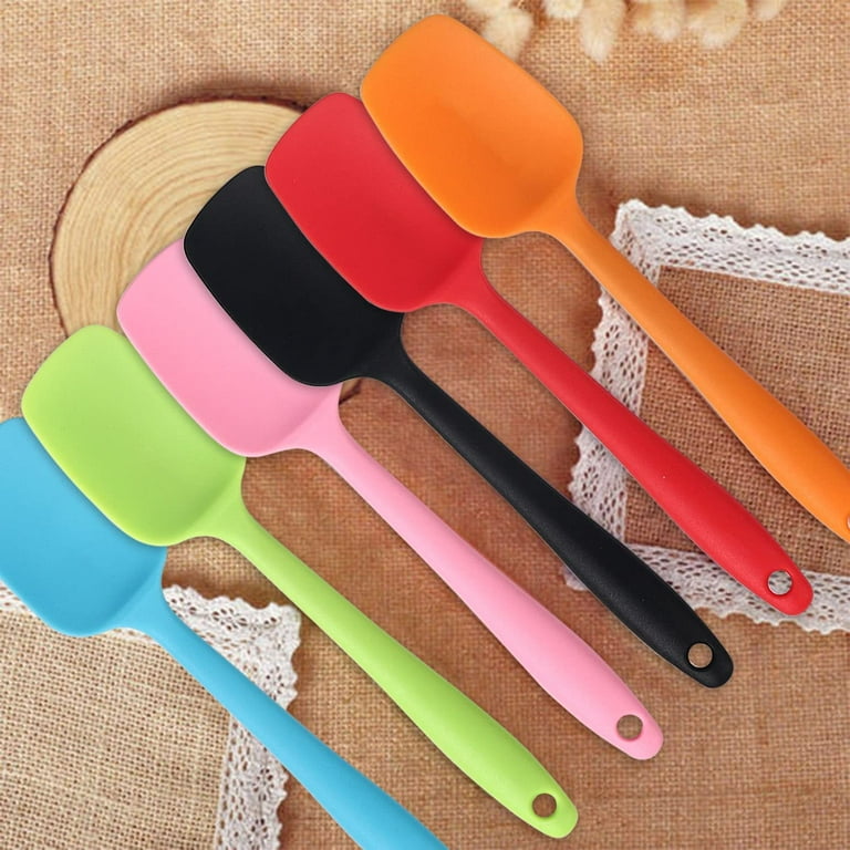 Mini Silicone Spatula Tool Heat Resistant Long Handle Dual-Ended