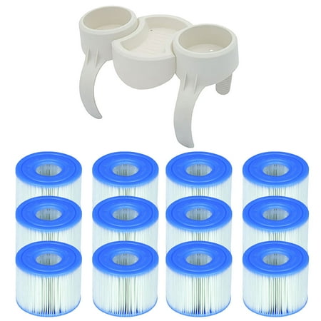 Bestway SaluSpa Drinks Holder Tray & Type S1 Pool Filter Cartridges (12 (Best Way To Drink Scotch For Beginners)