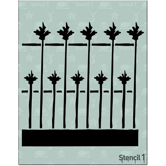 Stencil1 Iron Fence Stencil - 8.5" x 11"