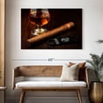 thumbnail image 3 of Elephant Stock Glass Of Rum Wall Art - Horizontal Canvas Wall Art - Living Room Wall Decor - Food And Drink Canvas - Brown And Orange Decor - 48" x 32", 3 of 8