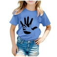 thumbnail image 2 of TZEWGL Hauts à Manches Courtes Imprimés Graphiques Roses pour Enfants Vêtements pour Filles Garçons Taille 6-7T, 2 of 4