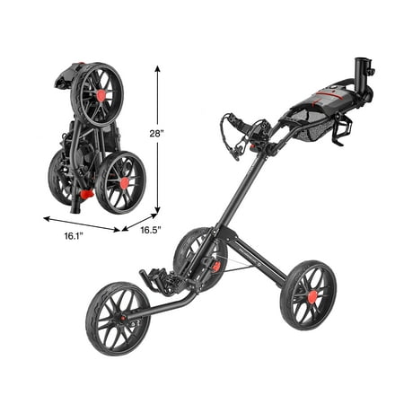 Caddytek CaddyLite 15.3 V2 Golf Push Cart, Black (Best Rated Golf Push Carts)