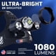 thumbnail image 2 of Linterna frontal DanForce. Lámpara frontal LED recargable por USB. Linterna frontal CREE ultrabrillante de 1080 lúmenes + luz roja. Faros para adultos, camping, exteriores y cascos de seguridad. Faro, 2 of 5