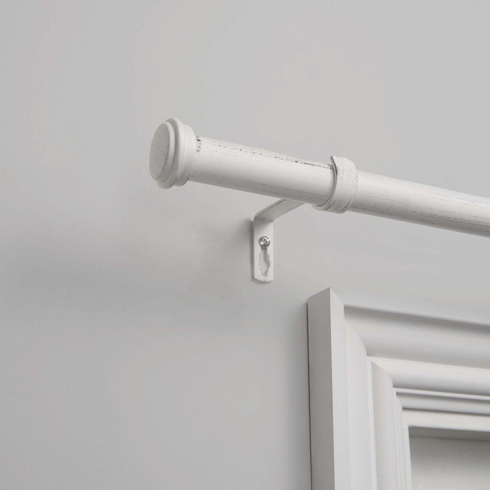 EXCLUSIVE HOME Topper 1" Curtain Rod and Finial Set, Matte Bronze, Adjustable 84"-160"