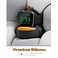 thumbnail image 6 of Charger Stand Compatible with Apple Watch Series 49/46/45/44/42/41/40/38mm iWatch Ultra2/Ultra/10/9/8/SE2/7/6/SE/5/4/3/2/1,Cute Duck Silicone Dock,Supports Night Stand Mode,Black, 6 of 14