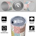 thumbnail image 4 of Pioneer Flower Floral Print Pattern 20oz Skinny Tumbler with Straw & Lid, Double Wall Vacuum Insulated Cup, Leak-Proof, Cup Holder Friendly, Hot 6H Cold 12H, 4 of 6