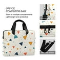 thumbnail image 4 of FORMRS 16" Laptop Bag Carrying Sleeve Case with Handle Travel Shoulder Briefcase, Beige Simple Shapes, 4 of 8