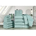 thumbnail image 3 of Ample Decor Bathroom Towel Set of 18-4 Bath Towel, 4 Hand Towel, 10 Wash Cloths - Ideal for Gifting, Hotel, Gym, Spa - Mint Green, 3 of 8