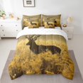 thumbnail image 2 of YST Deer 7 Piece Bed in a Bag Full Size,Deer Antler Comforter Set,Rural Hunting Theme Down Comforter,Rustic Countryside Style Fitted Sheet,Wild Animals Bedding Sets for Bedroom Decor, 2 of 5