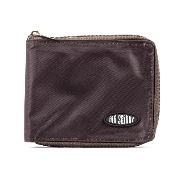 Cartera grande delgada con cremallera doble delgada para hom