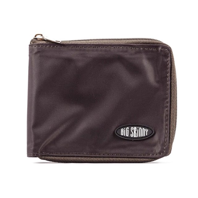 Cartera grande delgada con cremallera doble delgada para hom