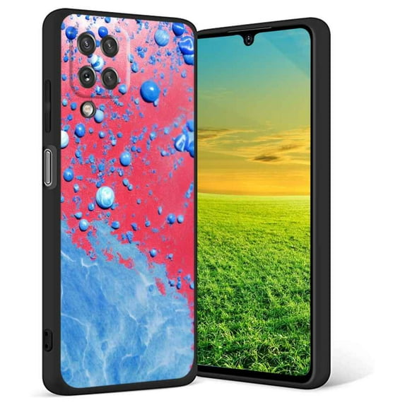 Blue-Marble-42 Phone Case, Degined for Samsung Galaxy A12 Case Men Women, Flexible Silicone Shockproof Case for Samsung Galaxy A12