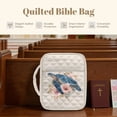thumbnail image 7 of Xixirimido Bible Cover Case Large Quilted Bible Carrying Case with Handles, Bible Study Supplies & Accessories Christian Gifts for Church Sea Turtle Hibiscus Flower Pattern, 7 of 7