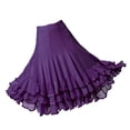 thumbnail image 3 of Traje de baile de práctica de de extensión de baile latino de salón de baile para mujer Púrpura Yuyangstore Vestido de baile latino, 3 of 8