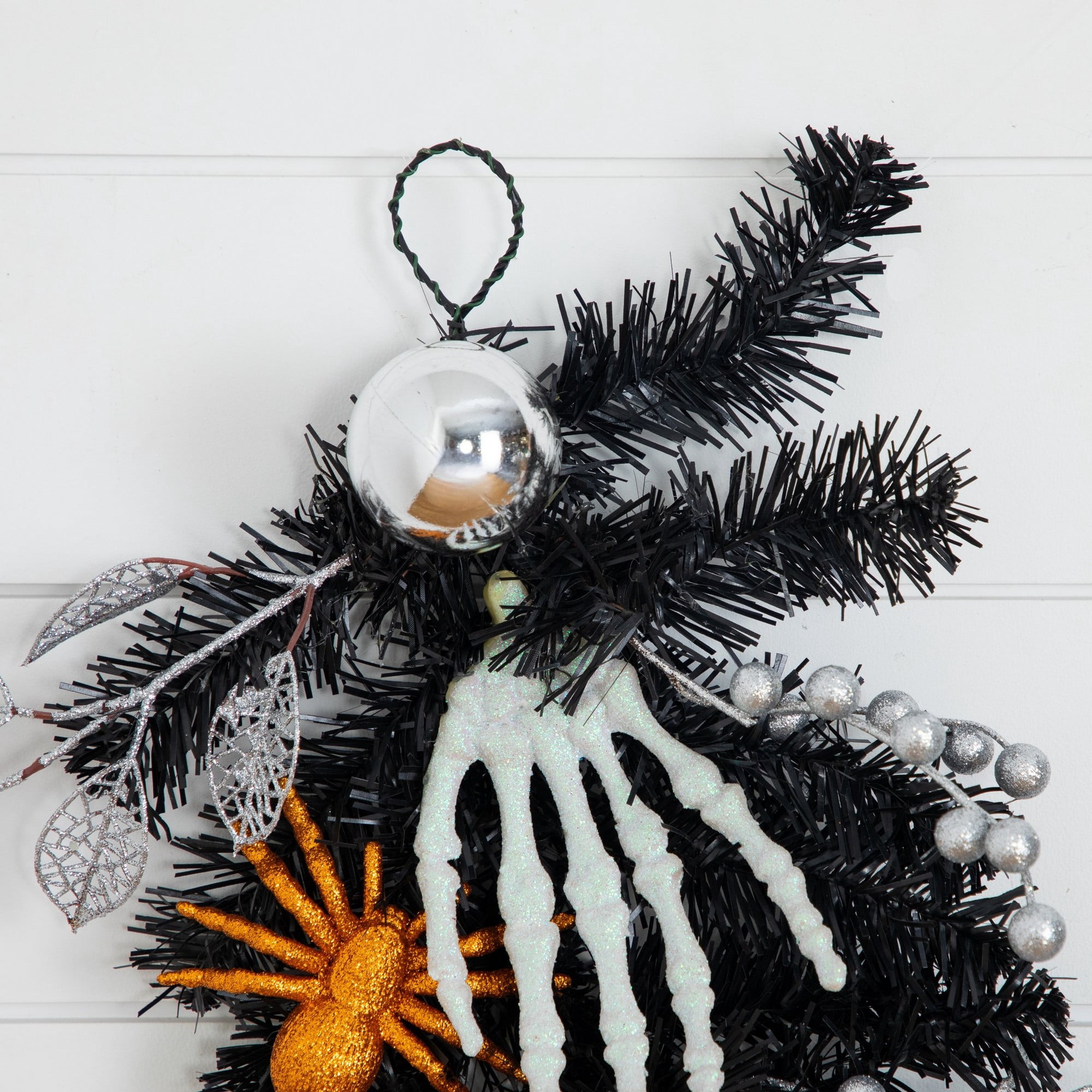 6ft. Artificial Halloween Black Garland with Hands, Spiders and Eyeballs
