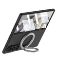thumbnail image 3 of Allytechgroup Galaxy Z Fold 6 Case with Scren Protector, Slim Ring Holder Stand Compatible with Magsafe Wireless Charging Anti-Scratch Magnetic  Phone Case for Samsung Galaxy Z Fold6,Darkgreen, 3 of 7