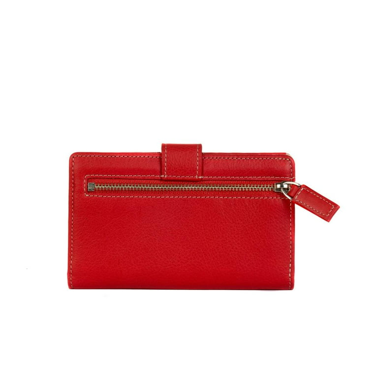 Boconi Womens Kylie RFID Credit Card Case Indexer Wallet in Fern
