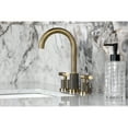 thumbnail image 2 of Kingston Brass FSC892KNLAB Convergent Two-Handle 3-Hole Deck Mount Widespread Bathroom Faucet with Knurled Handle and Brass Pop-Up in Antique Brass, 2 of 8