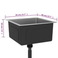 thumbnail image 4 of vidaXL Handmade Kitchen Sink Stainless Steel, 4 of 5