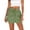 13# Green, variant on Womens Bermuda Shorts Ruffle Elastic Waist Casual Lightweight Lounge Shorts Comfy Basic Summer Linen Beach Short Pant Pink 2XL