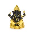 thumbnail image 1 of Estatua de resina de Ganesha, 8 x 6 x 12,5 cm, dios hindú, color negro y dorado, 1 of 3