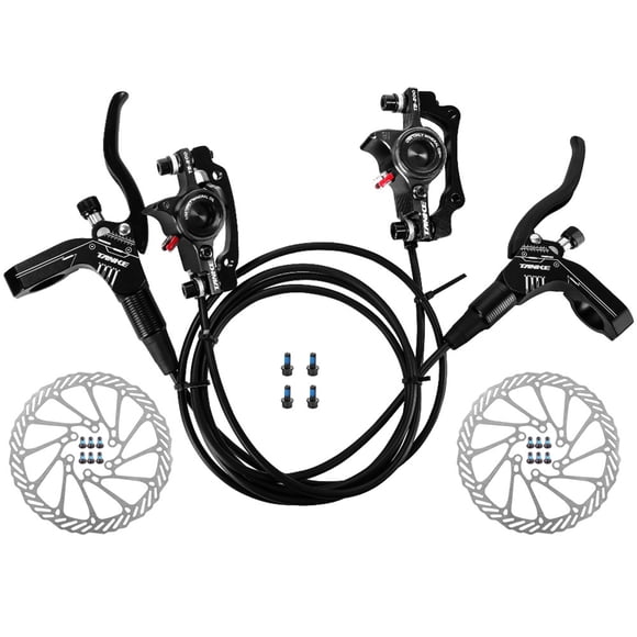 moobody Bicycle Hydraulic Disc Brakes Front Rear Calipers Set for MTB Mountain Bike Left Right Brake Lever Kit with 160mm Disc Rotor